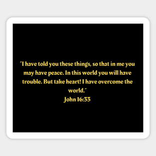 Bible Verse John 16:33 Magnet